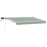 vidaXL Handbediende luifel met LED's Blauw en Wit 2,5 x 2 m