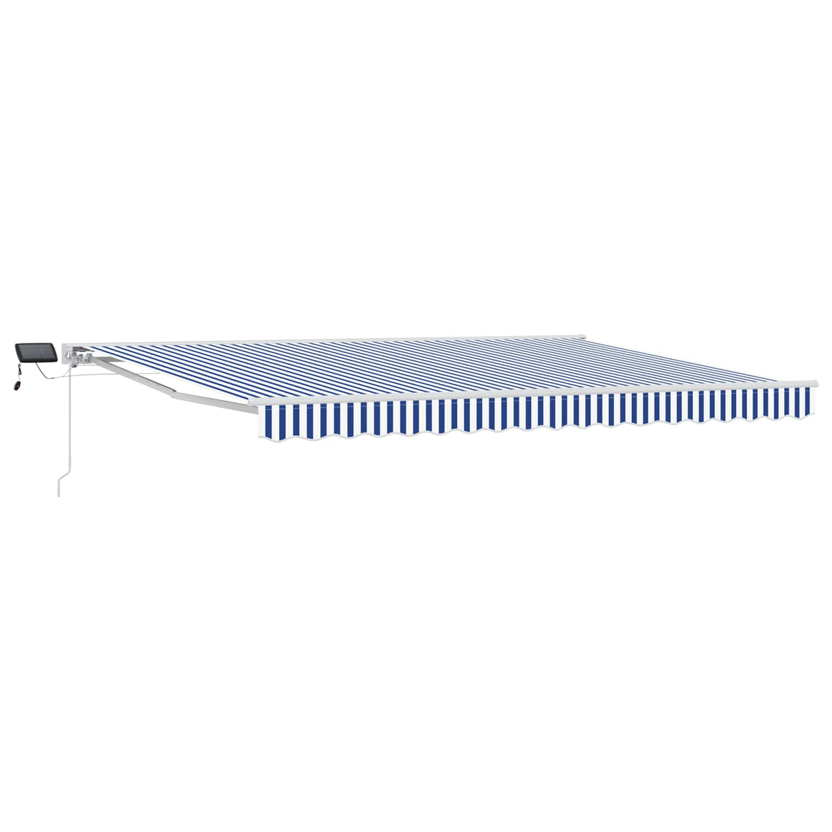 vidaXL Handbediende luifel met LED's Blauw en Wit 2,5 x 2 m