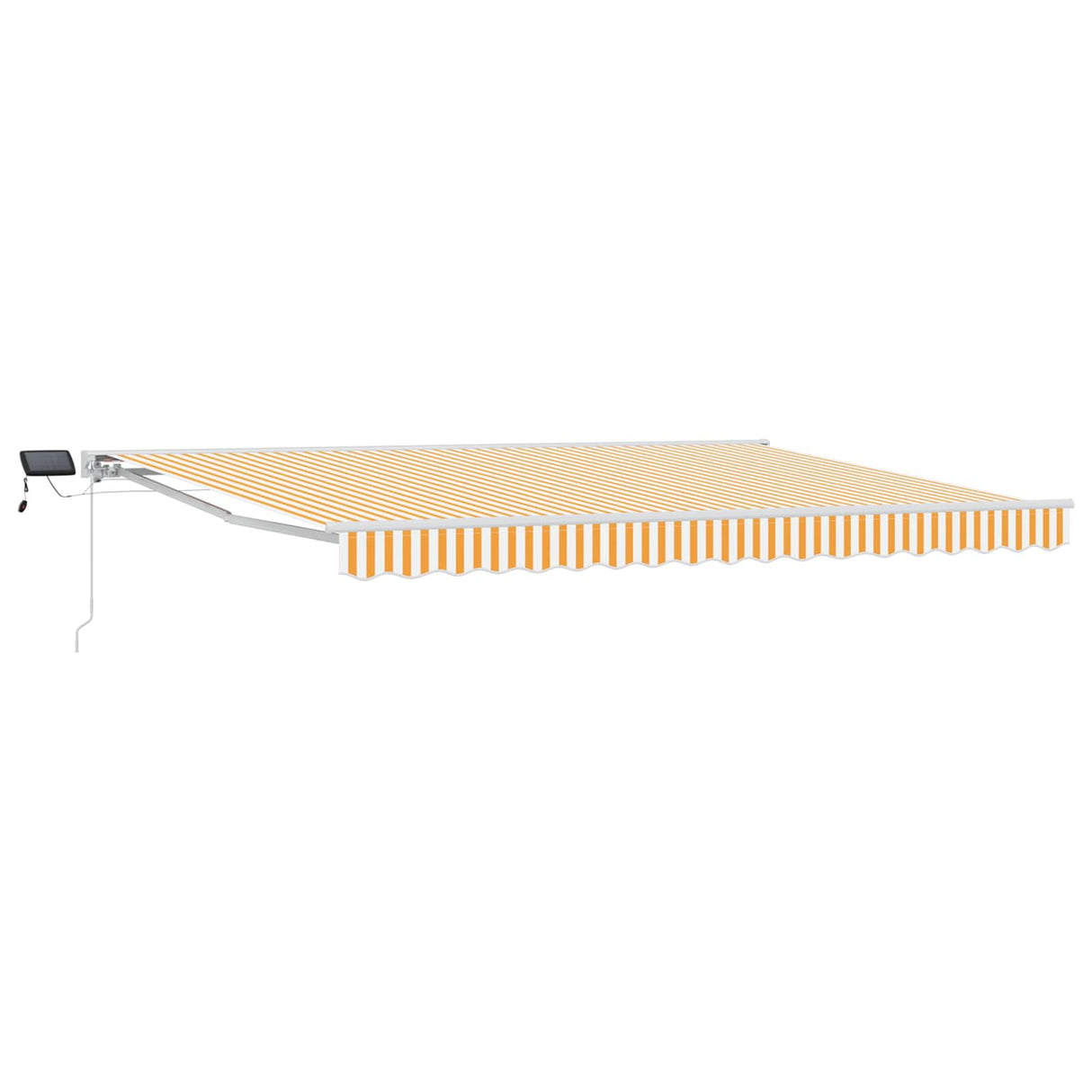 vidaXL Handbediende luifel met LED's Blauw en Wit 2,5 x 2 m