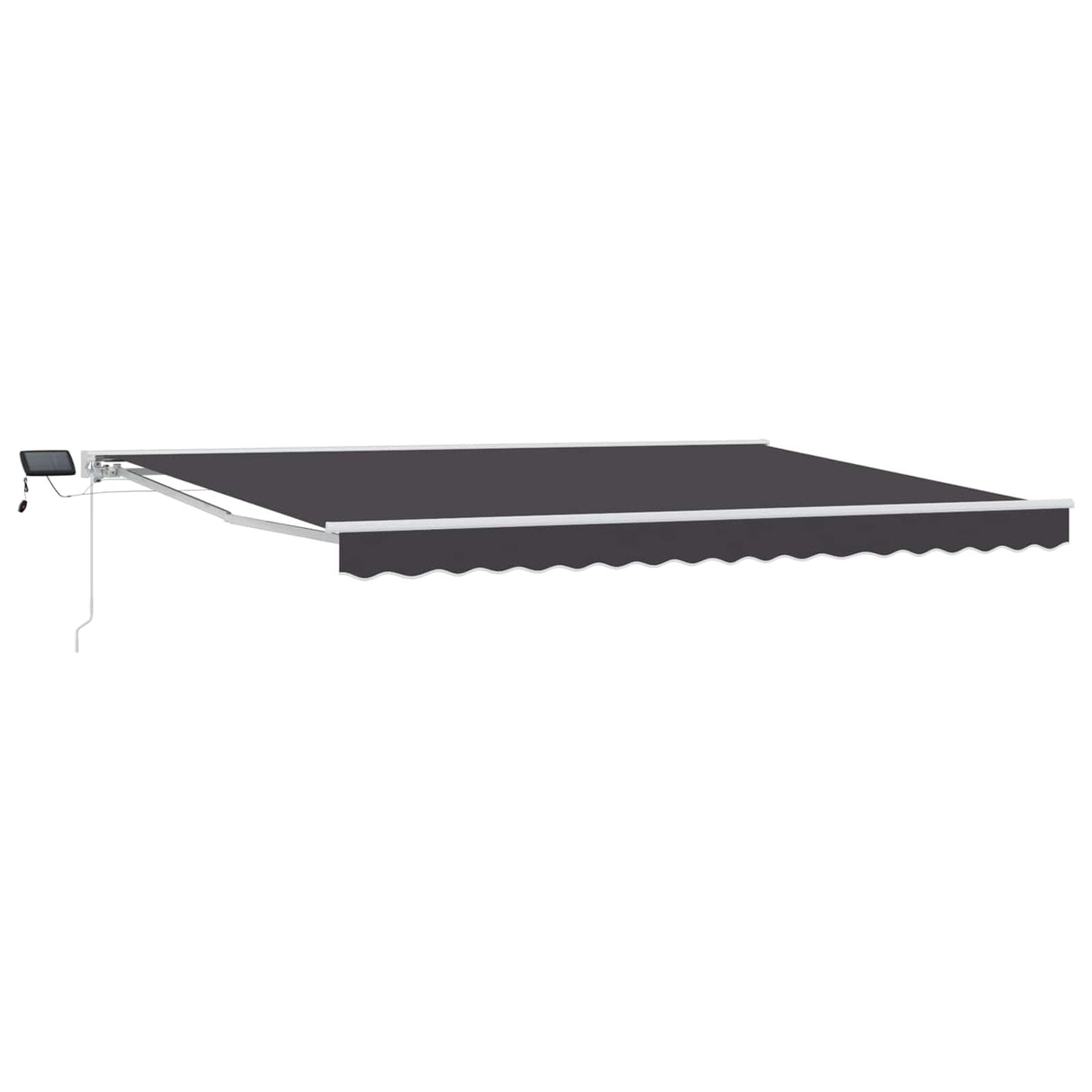 vidaXL Handbediende luifel met LED's Blauw en Wit 2,5 x 2 m