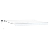 vidaXL Handbediende luifel met LED's Blauw en Wit 2,5 x 2 m