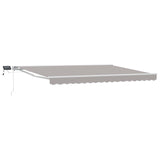 vidaXL Handbediende luifel met LED's Blauw en Wit 2,5 x 2 m