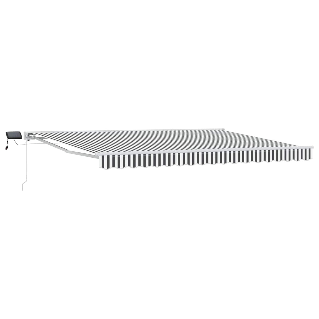 vidaXL Handbediende luifel met LED's Blauw en Wit 2,5 x 2 m