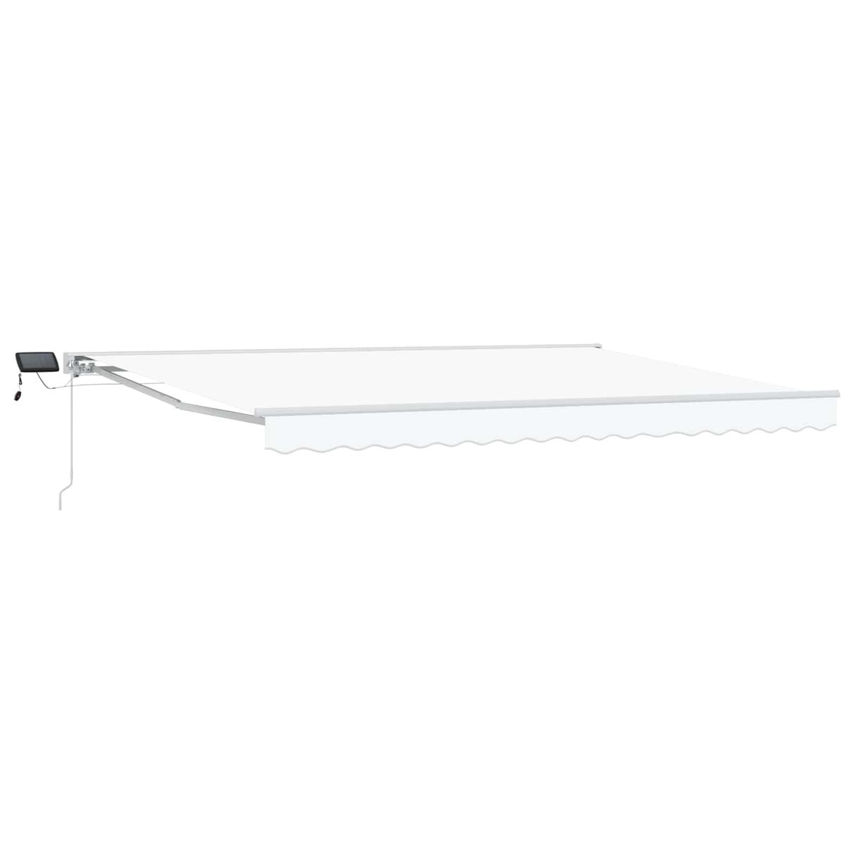 vidaXL Handbediende luifel met LED's Blauw en Wit 2,5 x 2 m