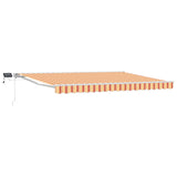 vidaXL Handbediende luifel met LED's Blauw en Wit 2,5 x 2 m