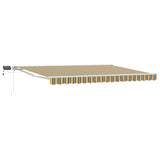 vidaXL Handbediende luifel met LED's Blauw en Wit 2,5 x 2 m