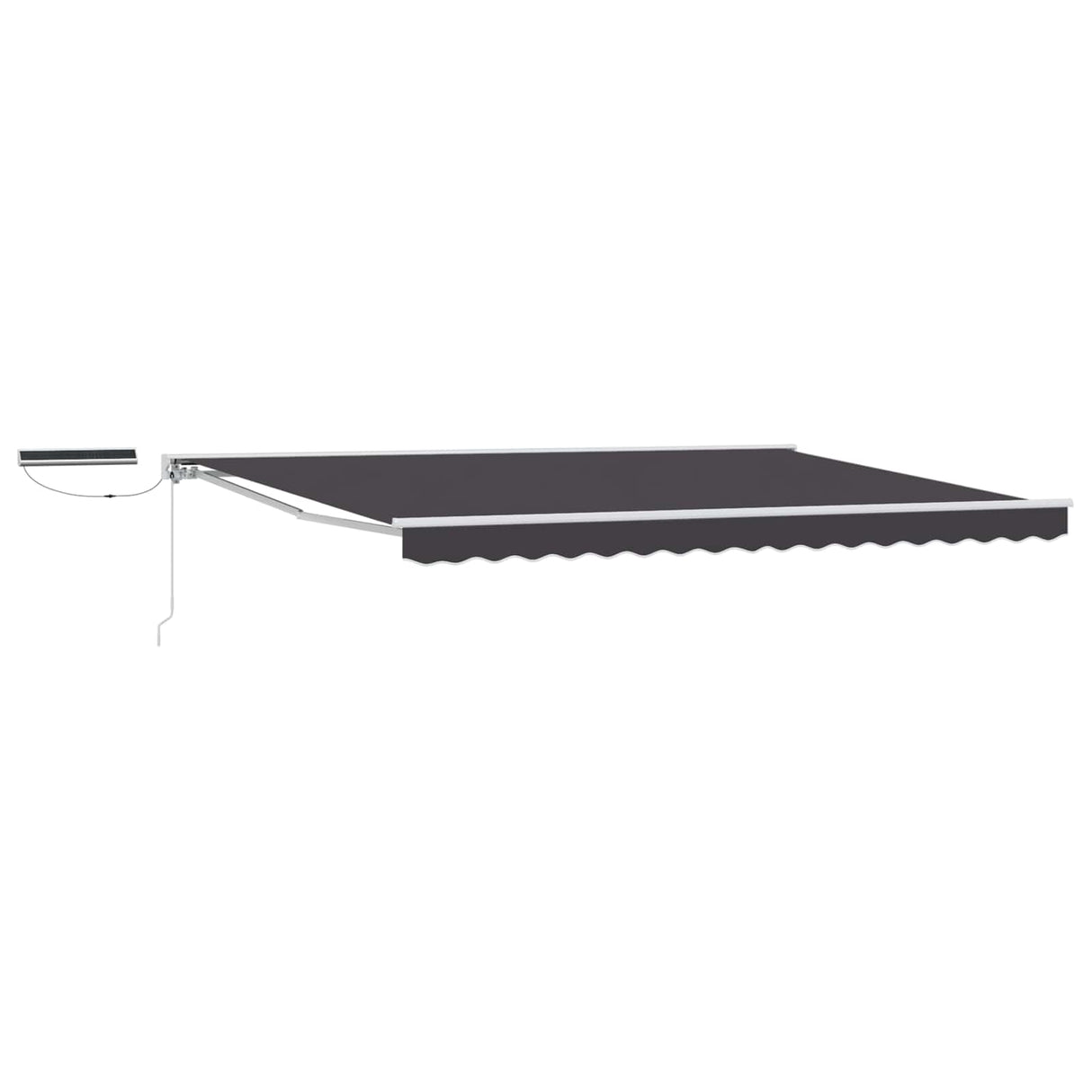 vidaXL Elektrisch Uitschuifbare Zonneluifel Blauw en Wit 2,5 x 2 m