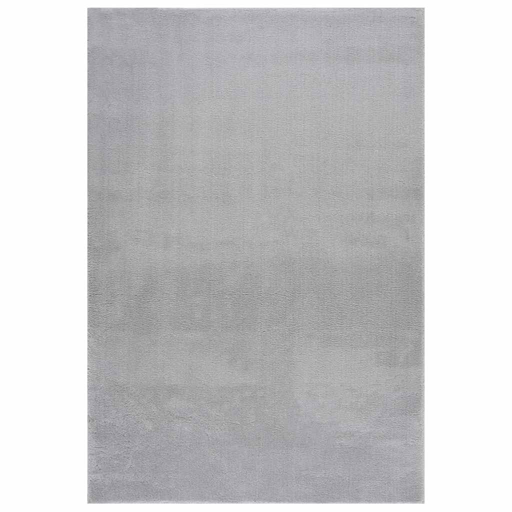 vidaXL Vloerkleed wasbaar korte pool anti-slip 160x230 cm antraciet