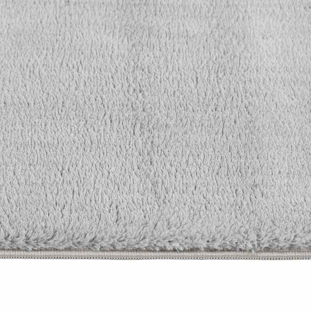 vidaXL Vloerkleed wasbaar korte pool anti-slip 160x230 cm antraciet
