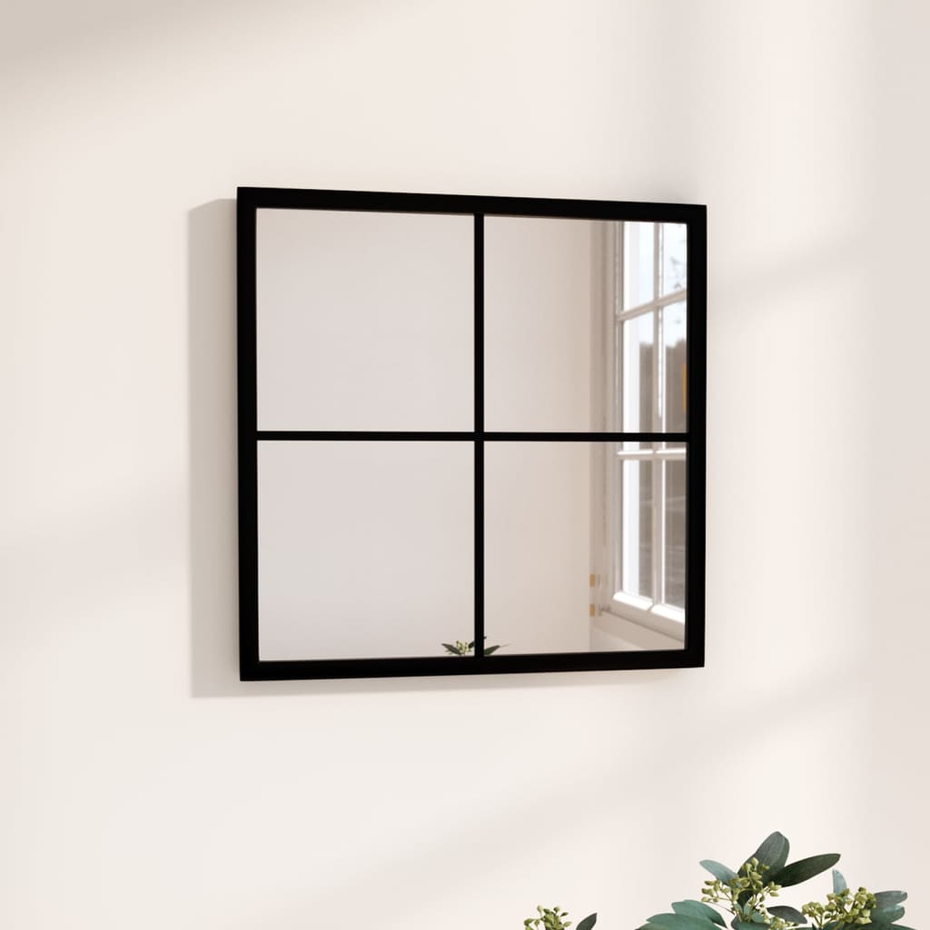 vidaXL Wandspiegels 2 st 80x60 cm metaal zwart