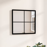 vidaXL Wandspiegels 2 st 80x60 cm metaal zwart