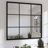vidaXL Wandspiegels 2 st 80x60 cm metaal zwart