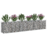 vidaXL Gabion verhoogd bed 2 pcs Zilver 300 x 50 x 60 cm