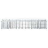vidaXL Gabion verhoogd bed 2 pcs Zilver 300 x 50 x 60 cm