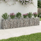 vidaXL Gabion verhoogd bed 2 pcs Zilver 300 x 50 x 60 cm