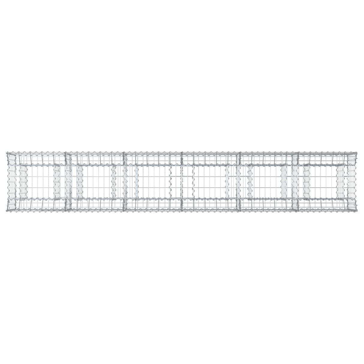 vidaXL Gabion verhoogd bed 2 pcs Zilver 300 x 50 x 60 cm