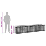vidaXL Gabion verhoogd bed 2 pcs Zilver 300 x 50 x 60 cm
