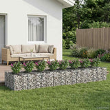 vidaXL Gabion verhoogd bed 2 pcs Zilver 300 x 50 x 60 cm