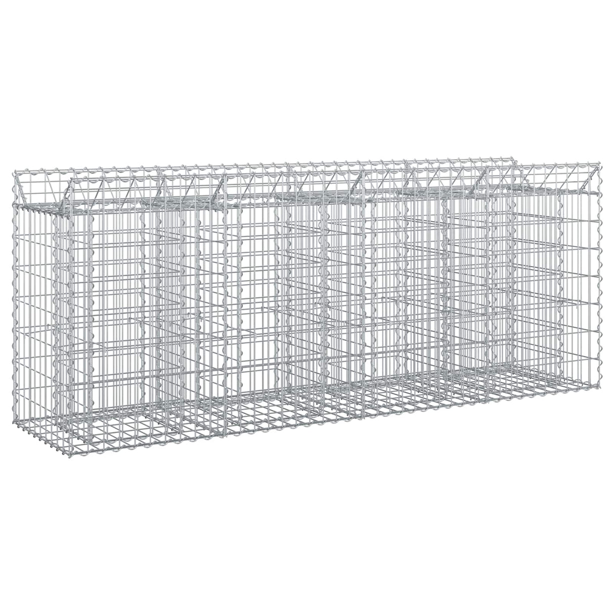 vidaXL Gabion verhoogd bed 2 pcs Zilver 300 x 50 x 60 cm