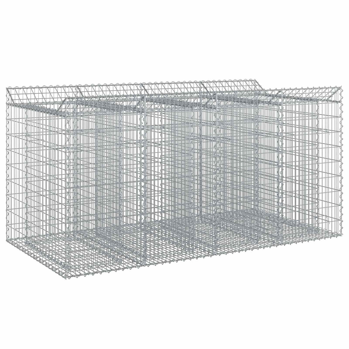 vidaXL Gabion verhoogd bed 2 pcs Zilver 300 x 50 x 60 cm