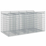 vidaXL Gabion verhoogd bed 2 pcs Zilver 300 x 50 x 60 cm