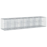 vidaXL Gabion verhoogd bed 2 pcs Zilver 260 x 60 x 55 cm