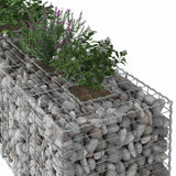 vidaXL Gabion verhoogd bed 2 pcs Zilver 260 x 60 x 55 cm