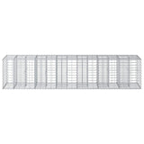 vidaXL Gabion verhoogd bed 2 pcs Zilver 260 x 60 x 55 cm
