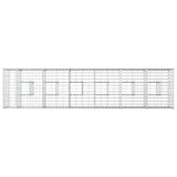 vidaXL Gabion verhoogd bed 2 pcs Zilver 260 x 60 x 55 cm