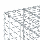 vidaXL Gabion verhoogd bed 2 pcs Zilver 260 x 60 x 55 cm