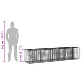 vidaXL Gabion verhoogd bed 2 pcs Zilver 260 x 60 x 55 cm