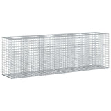 vidaXL Gabion verhoogd bed 2 pcs Zilver 260 x 60 x 55 cm
