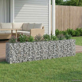 vidaXL Gabion verhoogd bed 2 pcs Zilver 260 x 60 x 55 cm