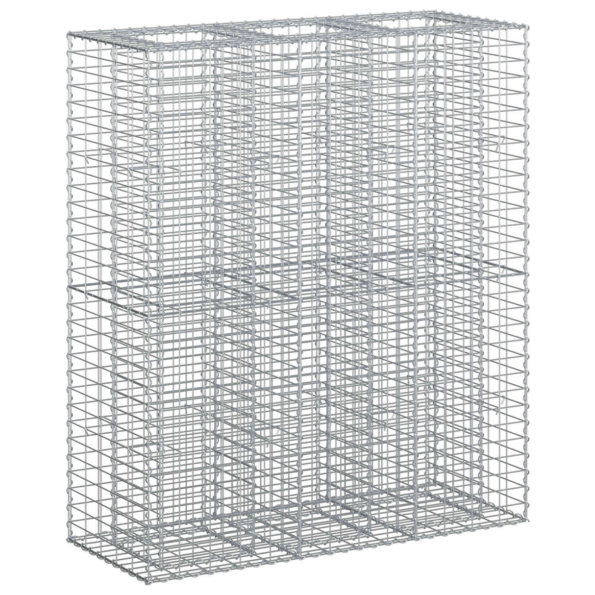vidaXL Gabion verhoogd bed 2 pcs Zilver 260 x 60 x 55 cm