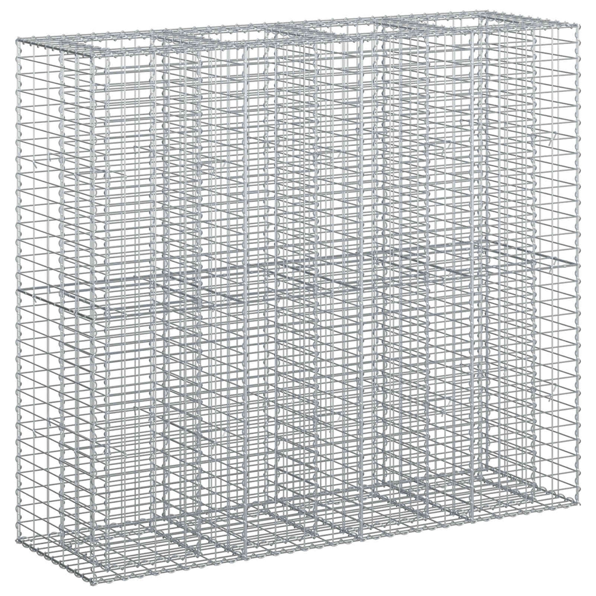 vidaXL Gabion verhoogd bed 2 pcs Zilver 260 x 60 x 55 cm