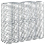 vidaXL Gabion verhoogd bed 2 pcs Zilver 260 x 60 x 55 cm