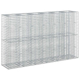 vidaXL Gabion verhoogd bed 2 pcs Zilver 260 x 60 x 55 cm