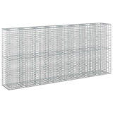 vidaXL Gabion verhoogd bed 2 pcs Zilver 260 x 60 x 55 cm