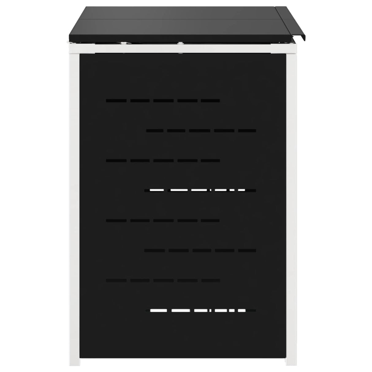 vidaXL Afvalbak Opslag Zwart 138 x 77,5 x 112,5 cm Roestvrij staal
