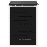 vidaXL Afvalbak Opslag Zwart 138 x 77,5 x 112,5 cm Roestvrij staal