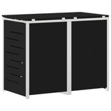 vidaXL Afvalbak Opslag Zwart 138 x 77,5 x 112,5 cm Roestvrij staal