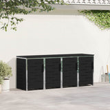 vidaXL Afvalbak Opslag Zwart 138 x 77,5 x 112,5 cm Roestvrij staal