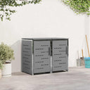 vidaXL Afvalbak Opslag Zwart 138 x 77,5 x 112,5 cm Roestvrij staal