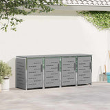 vidaXL Afvalbak Opslag Zwart 138 x 77,5 x 112,5 cm Roestvrij staal
