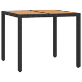 vidaXL Buiten Eettafel Set 3 st Zwart PE rotan en poedergecoat staal