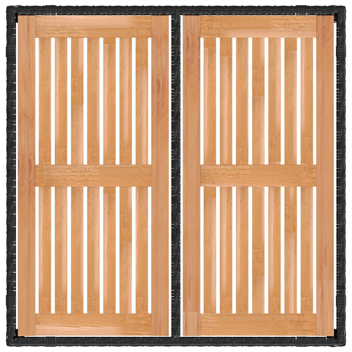vidaXL Buiten Eettafel Set 3 st Zwart PE rotan en poedergecoat staal