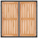 vidaXL Buiten Eettafel Set 3 st Zwart PE rotan en poedergecoat staal