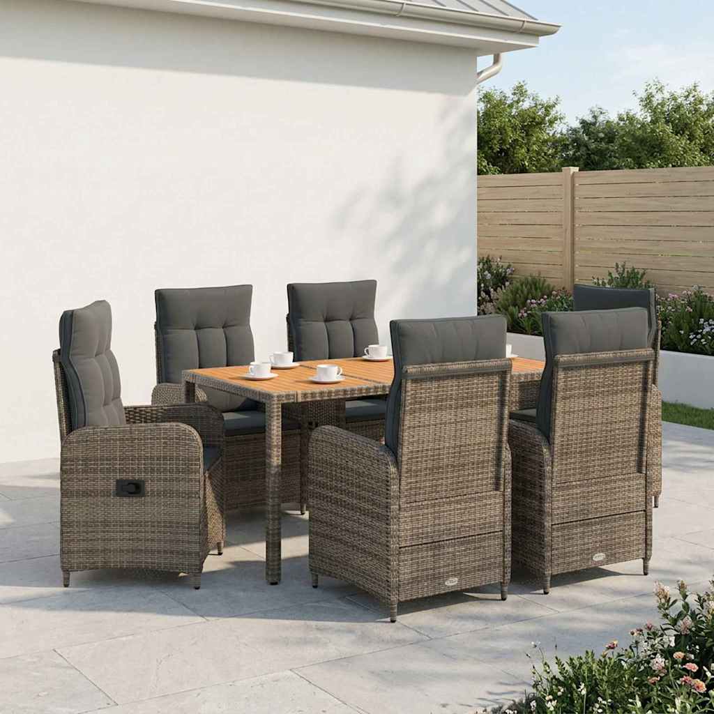 vidaXL Buiten Eettafel Set 3 st Zwart PE rotan en poedergecoat staal