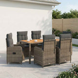 vidaXL Buiten Eettafel Set 3 st Zwart PE rotan en poedergecoat staal