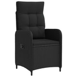 vidaXL Tuin loungeset 2 st Zwart PE rotan en poedergecoat staal